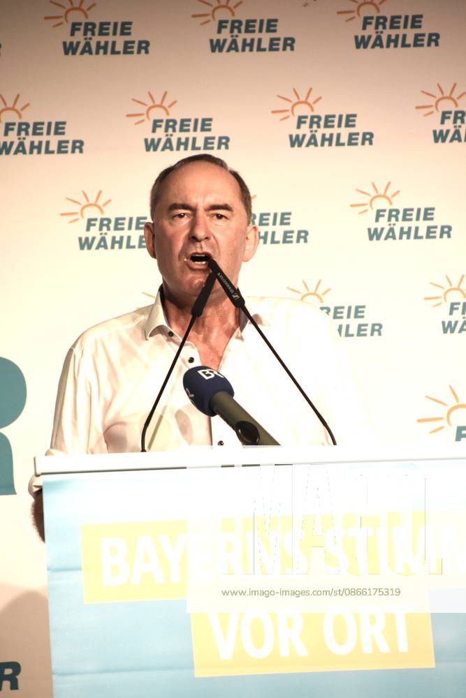 Hubert Aiwanger, State and Federal Chair of the FREIE WÄHLER, Abendsberg, September 7, 2026: Political morning beer gathering at the Gillamoos; Freie Wähler at the Weissbierstadl. Photo: Abendsberg