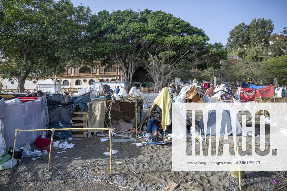 Settlements Continue on El Trampolín Beach Settlements on El Trampolín Beach, as of September 7, 2026, in Ceuta, Spain. Despite having been evicted, the camp on El Trampolín Beach resembles a makeshift city and remains occupied by people who continue to arrive in Ceuta. SEPTEMBER 7, 2026 Ceuta, Spain