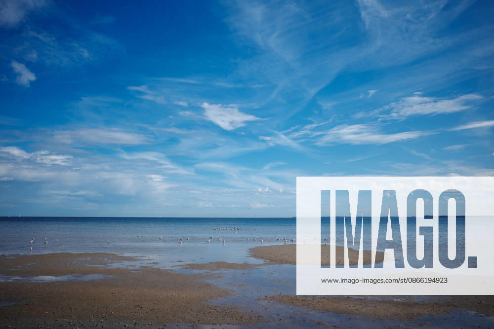 Sandy areas in shallow water against the vast horizon of the Baltic Sea on September 7, 2026