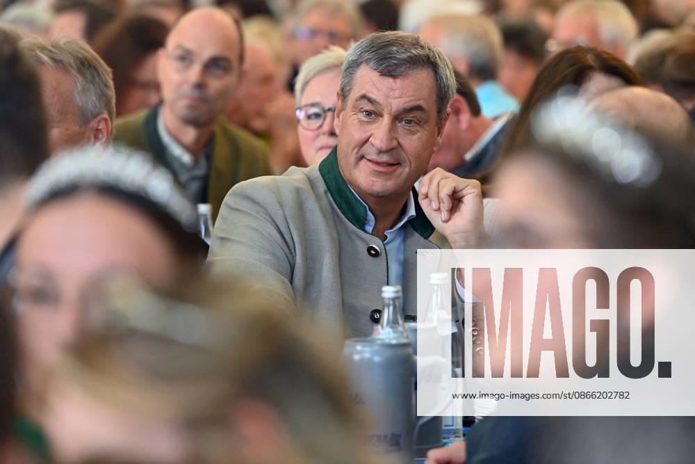 Markus SOEDER, Minister-President of Bavaria and CSU Chairman, is sitting in the audience at the Politischer Gillamoos event on September 7, 2026, in Abensberg,