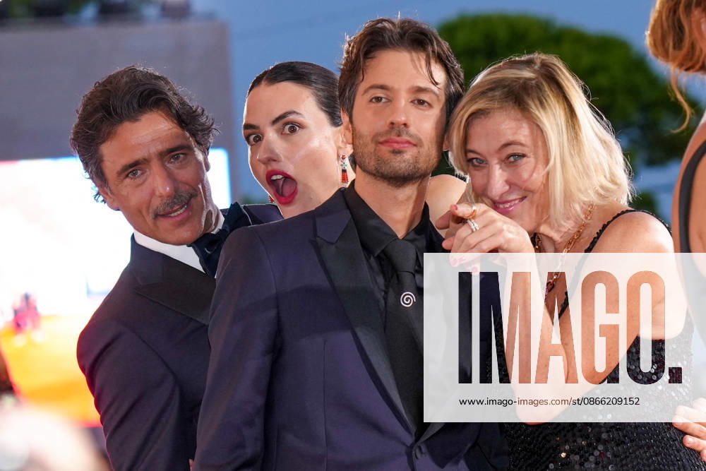 Paolo Strippoli, Adriano Giannini, Valeria Bruni Tedeschi, Romana Maggiora Vergano, and Jasmine Trinca attending the screening of *L’Estranea* during the 83rd Venice International Film Festival at the Sala Grande on September 7, 2026, in Venice, Italy. Lucia Sabatelli, Venice, Italy