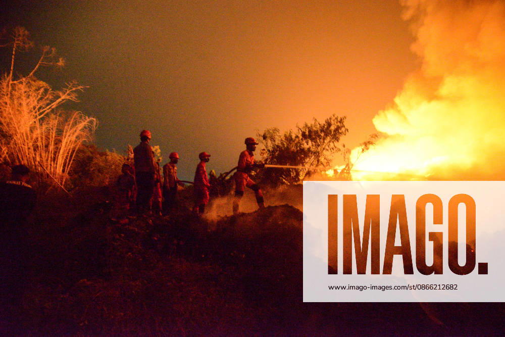 Galuga Landfill Fire Disaster In Bogor Indonesia Firefighters work to extinguish a fire at the Galuga landfill site in Bogor, West Java, Indonesia, on September 7, 2026. El Nino, an extreme climate phenomenon, triggers delays in the rainy season and prolongs the dry season, intensifying the severity and accelerating the spread of hotspots across various regions in Indonesia. Bogor Indonesia