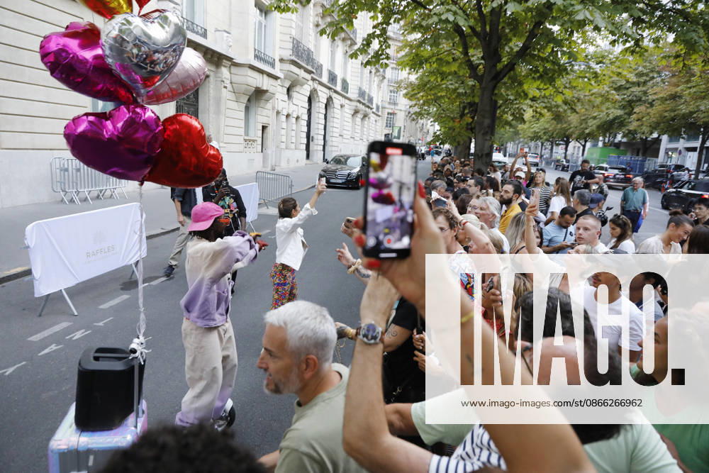 Exclusive: Femi the Scorpion, often known as the bringer of happiness, is spotted outside the Royal Monceau with Celine Dion fans in Paris on September 7, 2026. Marc Ausset Lacroix, Bestimage. Exclusive: Femi the Scorpion, often known as the bringer of happiness, is spotted outside the Royal Monceau with Celine Dion fans in Paris on September 7, 2026