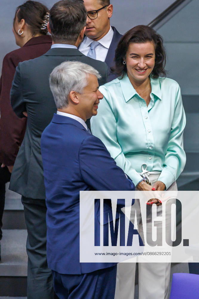 German Bundestag: Steffen Bilger, Federal Minister of Transportation, and Dorothee Baer (CSU), Federal Minister of Research, Technology, and Space, at the German Bundestag on September 8, 2026, in Berlin, Berlin, Berlin, Germany, Bundestag