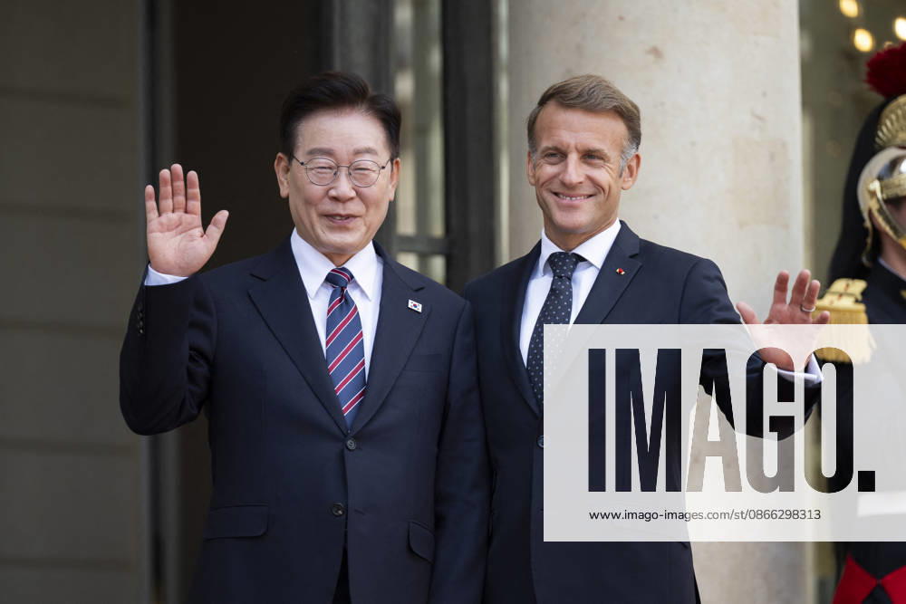 President Macron Welcomes South Korean President Lee Jae Myung - Paris France s President Emmanuel Macron welcomes South Korea s President Lee Jae Myung ahead of a bilateral lunch meeting at the Elysee Presidential Palace, in Paris on September 8, 2026.Photo by Eliot Blondet ABACAPRESS.COM Paris France France