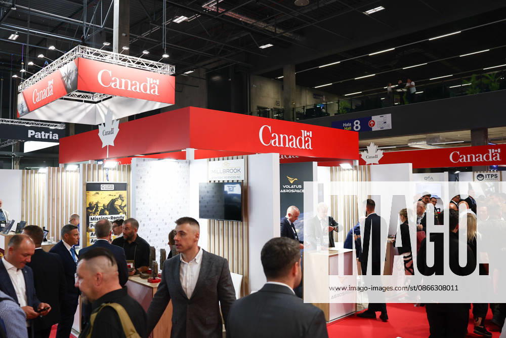 34th International Defence Industry Exhibition in Poland KIELCE, POLAND - SEPTEMBER 8: Canada stand is seen during the 34th International Defence Industry Exhibition (MSPO) in Kielce, Poland, on September 8, 2026. Jakub Porzycki Anadolu Kielce Poland. Editorial use only. Please get in touch for any other usage.