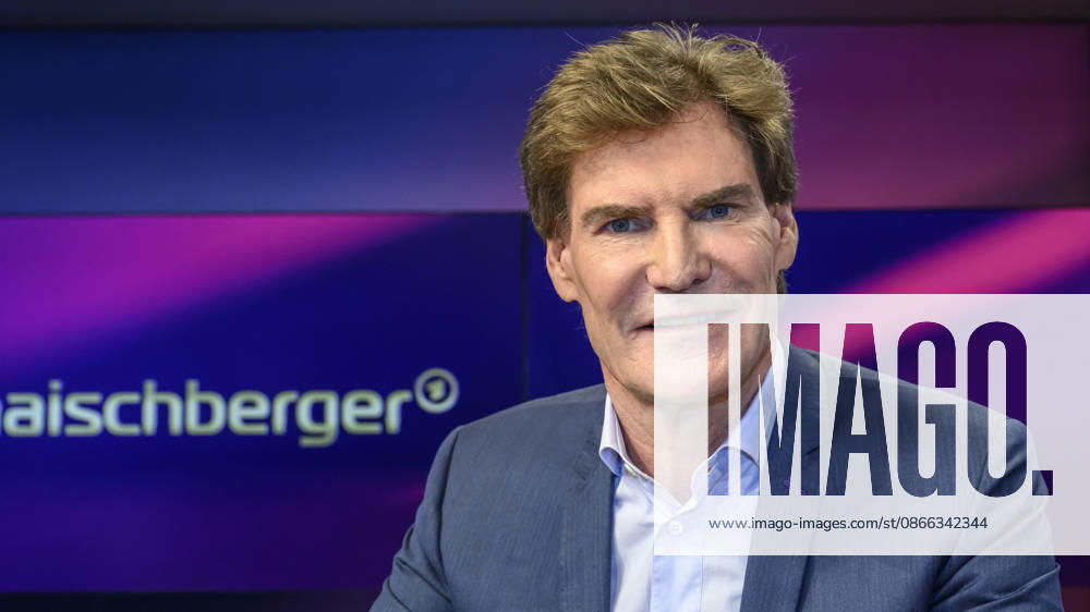From left: Carsten Maschmeyer, entrepreneur, GER, Berlin, studio, guest on *Maischberger*, political talk show, TV, program, with host Sandra Maischberger, Das Erste, from Adlershof, Am Studio 20, September 8, 2026,