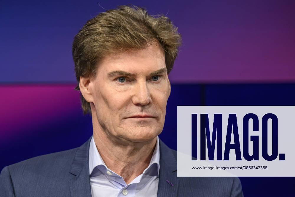 From left: Carsten Maschmeyer, entrepreneur, GER, Berlin, studio, guest on Maischberger, political talk show, TV, program, with host Sandra Maischberger, Das Erste, from Adlershof, Am Studio 20, September 8, 2026,