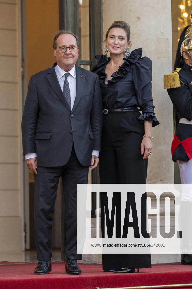 French State dinner for South Korea s President - Paris Socialistes et Apparentes MP Francois Hollande and French actress Julie Gayet arrive for a State dinner organised by France s President Emmanuel Macron for South Korea s President Lee Jae Myung at the Elysee Presidential Palace, in Paris on September 8, 2026.Photo by Eliot Blondet ABACAPRESS.COM Paris France France
