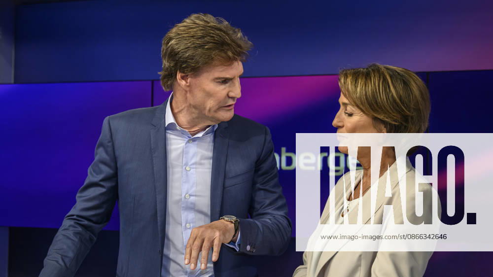V l Carsten Maschmeyer, entrepreneur, with Sandra Maischberger, GER, Berlin, studio, guest on *Maischberger*, political talk show, TV, program, with host Sandra Maischberger, *Das Erste*, from Adlershof Am Studio 20, September 8, 2026,
