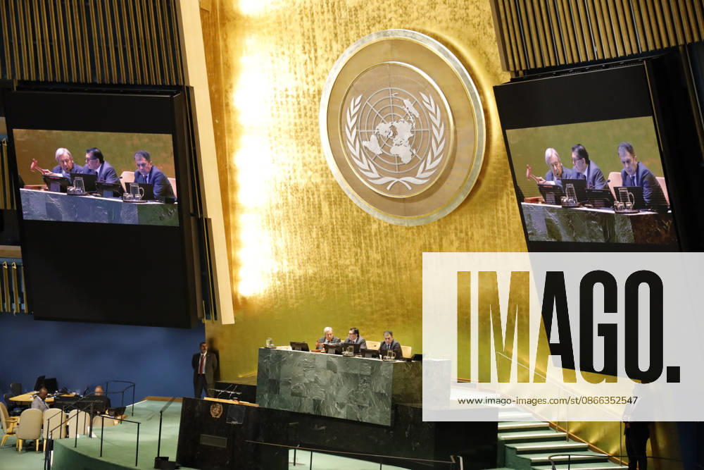 (260908) -- UNITED NATIONS, Sept. 8, 2026 -- Khalilur Rahman, president of the 81st session of the UN General Assembly (UNGA), announces the opening of the 81st session of the UNGA at the UN headquarters in New York, Sept. 8, 2026. The 81st session of the UN General Assembly (UNGA) was declared open by Khalilur Rahman, the new president of the General Assembly, on Tuesday. ) UN-GENERAL ASSEMBLY--81ST SESSION-OPENING ZhangxFengguo