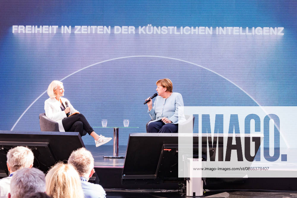 DIGITAL X 2026 at the Rheinauhafen in Cologne, September 8, 2026. Former German Chancellor Angela MERKEL (CDU) with journalist Miriam MECKEL, editor of *ada* and professor at the University of St. Gallen. V