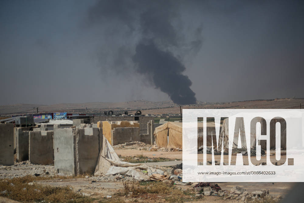 4 killed in explosion in Syria s Idlib province IDLIB, SYRIA - SEPTEMBER 09: Smoke rises after a powerful explosion, the cause of which has not yet been determined, at a warehouse where war remnant munitions were being collected near the Sarmada district of Idlib province in northwestern Syria on September 09, 2026. Police, ambulance, firefighting, and civil defense teams were dispatched to the area. Kasim Yusuf Anadolu Idlib Syria. Editorial use only. Please get in touch for any other usage.