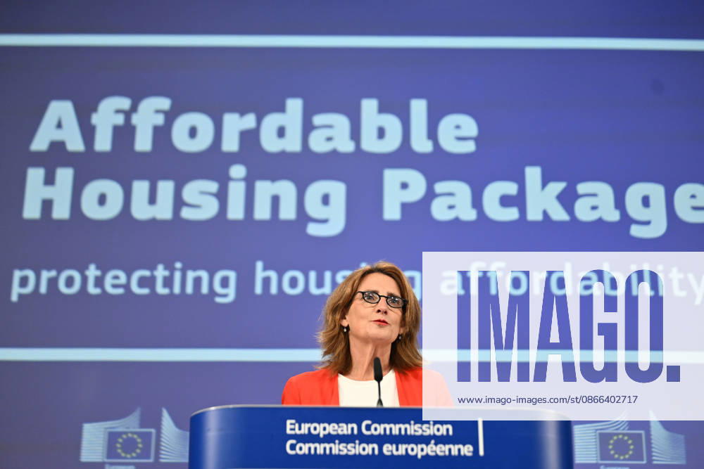 European Commission Vice-President Ribera, Commissioner Jorgensen hold press conference BRUSSELS, BELGIUM - SEPTEMBER 09: European Commission Executive Vice-President Teresa Ribera and European Commissioner for Energy and Housing Dan Jorgensen (not seen) hold a joint press conference on affordable housing in Brussels, Belgium, on September 09, 2026. Dursun Aydemir Anadolu Brussels Belgium. Editorial use only. Please get in touch for any other usage.