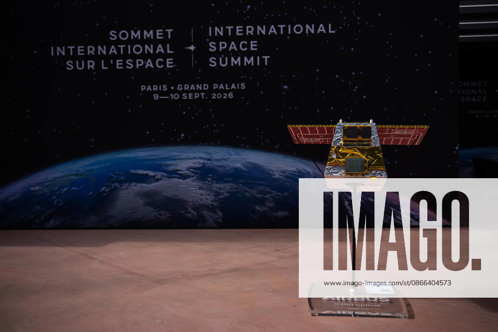 International Space Summit in Paris Aurelien Morissard MAXPPP MAXPPP Paris Sept. 9, 2026 A miniature model of an Airbus satellite is on display at the Grand Palais ahead of the opening of a two-day International Space Summit in Paris, France, on Wednesday, September 9, 2026. Aurelien Morissard MAXPPP Paris, France