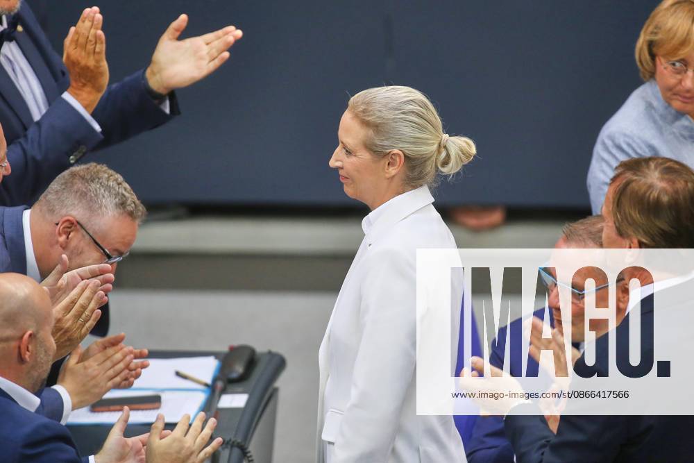 German Bundestag 92nd Session Budget Week Alice Weidel among the ranks of the AfD parliamentary group