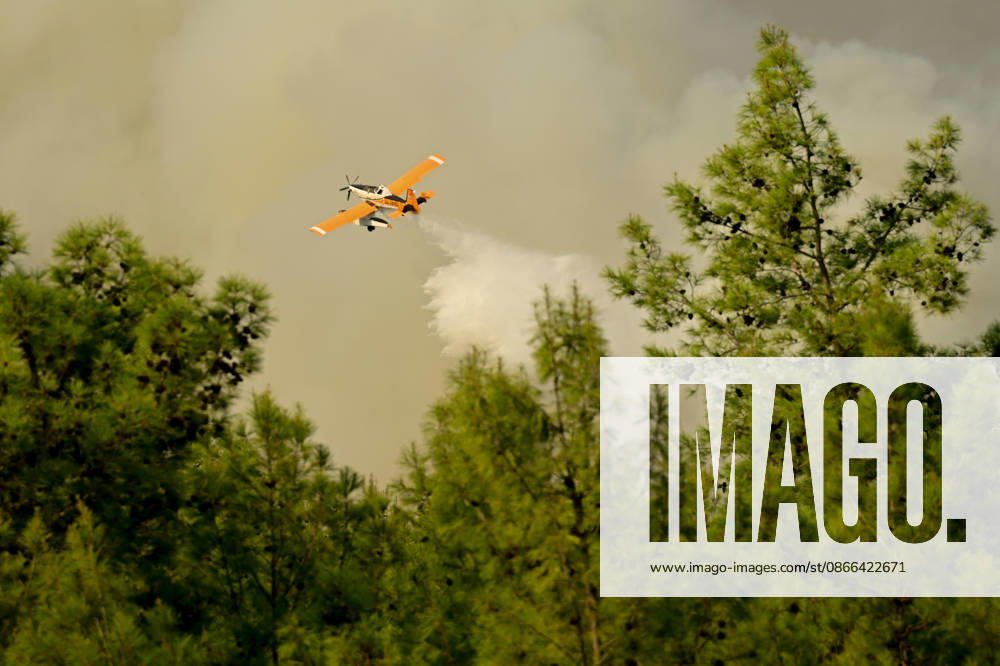 Firefighting efforts continue against wildfire in Turkiye s Antalya ANTALYA, TURKIYE - SEPTEMBER 09: A firefighting aircraft drops water over a wildfire that broke out in a forested area as firefighting efforts continue from the air and on the ground in Kizilli neighborhood of Kepez district, Antalya, Turkiye, on September 09, 2026. Orhan Cicek Anadolu Antalya Turkey. Editorial use only. Please get in touch for any other usage.