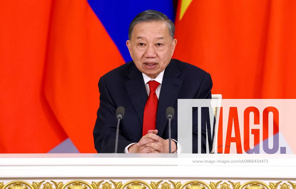 Russia Vietnam 9239796 09.09.2026 Vietnamese President To Lam makes a joint statement to the press with Russian President Vladimir Putin following their meeting at the Kremlin in Moscow, Russia. Geodakyan Artem Sputnik Moscow Russia