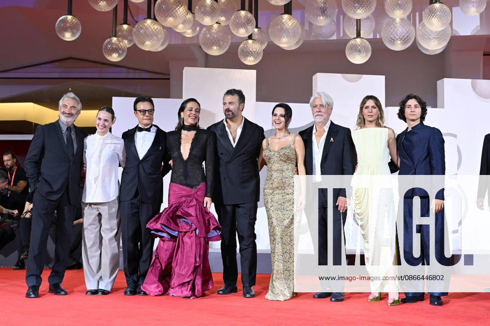 Tony Laudadio, Nicole Malay, Lino Musella, Vanessa Scalera, Edoardo De Angelis, Ivana Lotito, Tommaso Ragno, Elena Radonicich, and Samuele Mazza during the red carpet for the film The Fire That You Carry Inside, 83rd Venice Film Festival. Venice, September 9, 2026 Venice Italy - ZUMAa289 20260909_zia_a289_529