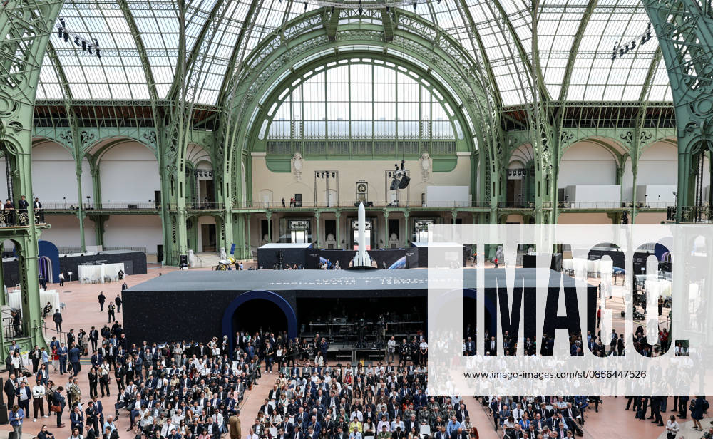 (260909) -- PARIS, Sept. 9, 2026 -- This photo taken on Sept. 9, 2026 shows the scene of the International Space Summit at the Grand Palais in Paris, France. The first International Space Summit opened Wednesday in Paris, bringing together heads of state and government, scientists, astronauts and industry representatives. ) FRANCE-PARIS-INTERNATIONAL SPACE SUMMIT WuxHuiwo