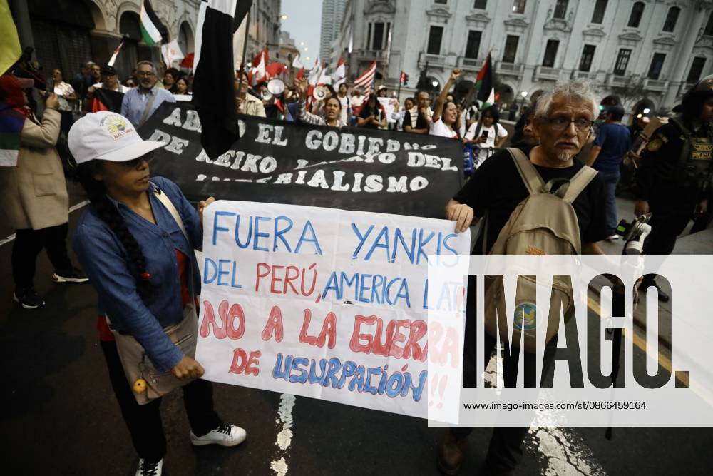 Protest against Marco Rubio’s visit to Lima LIMA, PERU - SEPTEMBER 09, 2026 People participate in a demonstration against the visit of U.S. Secretary of State Marco Rubio on September 9, 2026, in Lima, Peru. The Communist Party of Peru staged a protest against the official visit of U.S. Secretary of State Marco Rubio. The organization accuses him of promoting the blockade against Cuba and of being complicit in conflicts in the Middle East. The demonstration aims to express opposition to United States foreign policy. Klebher Vasquez Anadolu Lima Peru. Editorial use only. Please get in touch for any other usage.