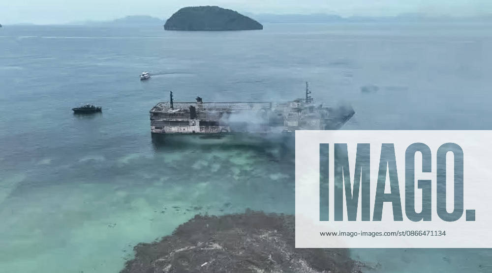 Philippine ferry catches fire, killing at least 5, leaving dozens missing PALAWAN, PHILIPPINES - SEPTEMBER 10: (---- - MANDATORY CREDIT - PHILIPPINE COAST GUARD HANDOUT - NO MARKETING, NO ADVERTISING CAMPAIGNS - DISTRIBUTED AS A SERVICE TO CLIENTS----) The ruins of the ferry MV June Aster are seen following a fire that broke out aboard the ferry, killing at least five people, in waters off Palawan, Philippines, on September 10, 2026. MV June Aster was reportedly carrying more than 100 passengers when the fire broke out aboard the ferry on Wednesday night. Five passengers have been confirmed dead, while more than 80 people remain missing. Search and rescue operations are underway. Philippine Coast Guard Handout Anadol