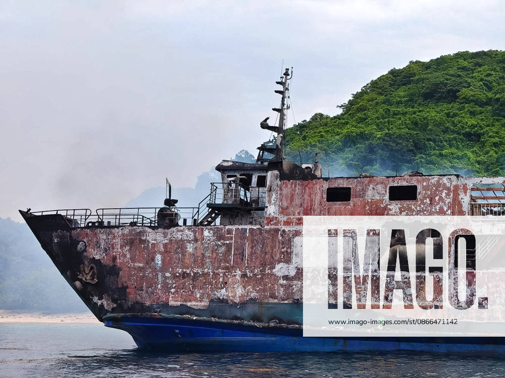 Philippine ferry catches fire, killing at least 5, leaving dozens missing PALAWAN, PHILIPPINES - SEPTEMBER 10: (---- - MANDATORY CREDIT - PHILIPPINE COAST GUARD HANDOUT - NO MARKETING, NO ADVERTISING CAMPAIGNS - DISTRIBUTED AS A SERVICE TO CLIENTS----) The ruins of the ferry MV June Aster are seen following a fire that broke out aboard the ferry, killing at least five people, in waters off Palawan, Philippines, on September 10, 2026. MV June Aster was reportedly carrying more than 100 passengers when the fire broke out aboard the ferry on Wednesday night. Five passengers have been confirmed dead, while more than 80 people remain missing. Search and rescue operations are underway. Philippine Coast Guard Handout Anadol