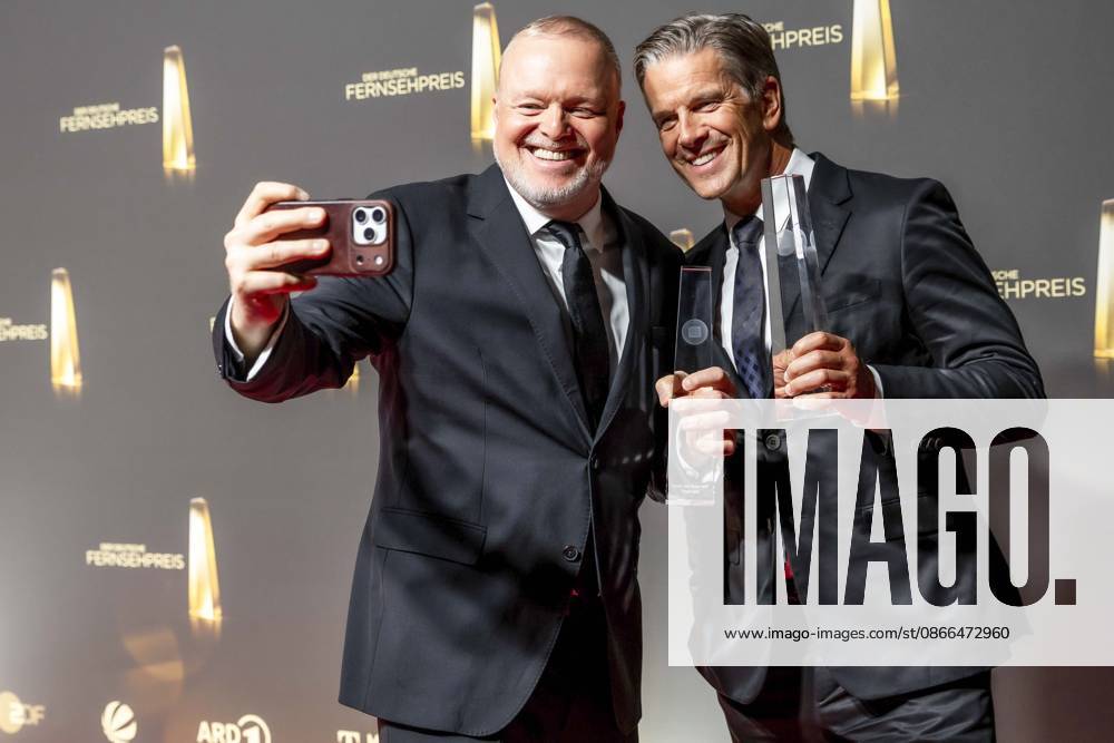ABB TV AWARD Stefan Raab and Markus Lanz, winners of the TV Award, appear on the red carpet at the gala ceremony for the 2026 German TV Award at the Confex Center on September 9, 2026, in Cologne, North Rhine-Westphalia, Germany
