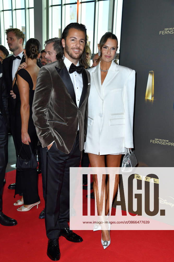 Riccardo Basile and Laura Wontorra at the German Television Awards ceremony at the Confex Center in Cologne on September 9, 2026