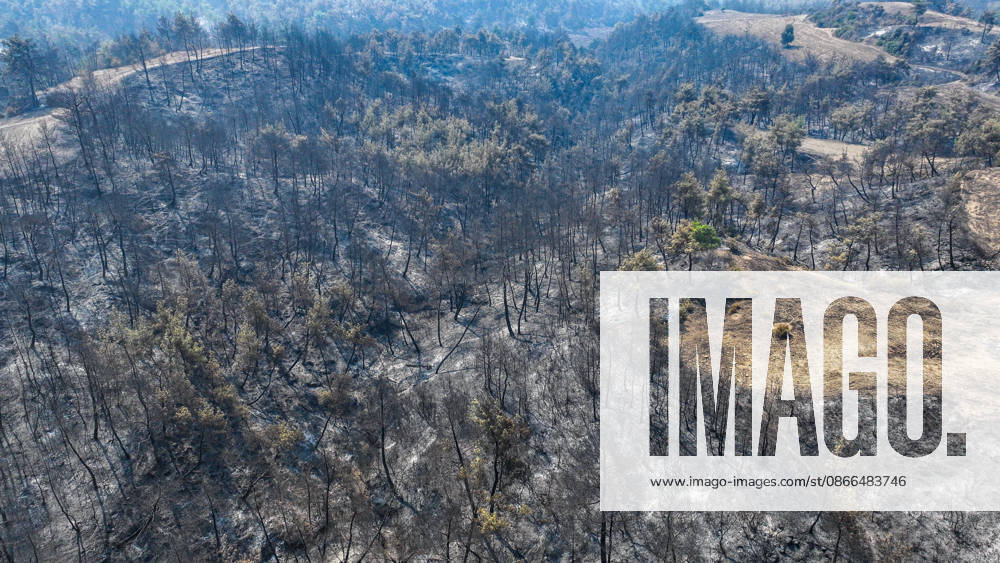 Efforts continue to contain forest fire in Adana ADANA, TURKIYE - SEPTEMBER 10: An aerial view shows areas damaged by a wildfire that started in Kozan district and spread to some neighborhoods in the Imamoglu and Aladag districts of Adana, Turkiye on September 10, 2026, as efforts continue to bring the fire under control. Eren Bozkurt Anadolu Adana Turkey. Editorial use only. Please get in touch for any other usage.