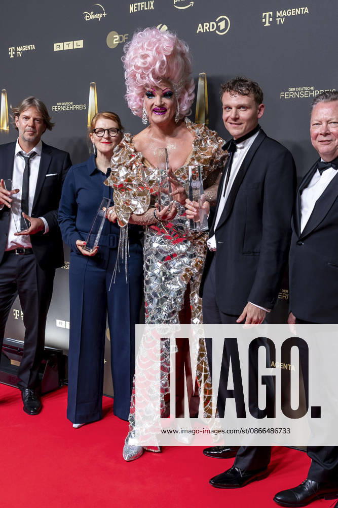 ABB TELEVISION AWARD: Olivia Jones and Johannes Hegemann, winners of the Television Award; the host appeared on the red carpet at the gala ceremony for the 2026 German Television Award at the Confex Center on September 9, 2026, in Cologne, North Rhine-Westphalia, Germany
