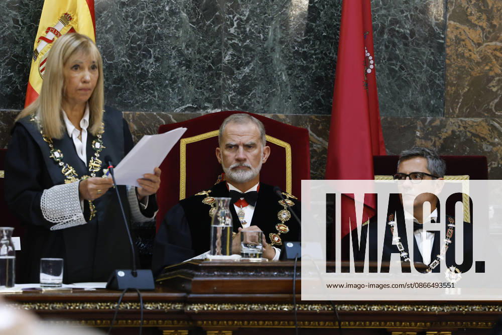 The president of the Supreme Court and the General Council of the Judiciary (CGPJ) Isabel Perello (L) delivers a speech next to Spain s King Felipe VI (C) and Spanish Minister of the Presidency, Justice and Relations with the Parliament, Felix Bolanos during the opening ceremony of the Judicial Year at the Supreme Court in Madrid, Spain, 10 September 2026. Judicial Year opening ceremony in Madrid !ACHTUNG: NUR REDAKTIONELLE NUTZUNG!