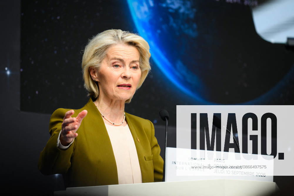 Ursula von der Leyen, President of the European Commission, at the International Space Summit at the Grand Palais in Paris, France, on September 10, 2026. Caught between the United States and China, Europe intends to defend its position at the first international summit in Paris—an event snubbed by the American giants and one that the German chancellor, despite being a co-organizer, is not attending Eric Tschaen Pool Bestimage International Space Summit at the Grand Palais in Paris on September 10, 2026 Caught between the United States and China, Europe intends to defend its position at the first international summit in Paris—an event snubbed by the American giants and attended without the German chancellor, one of the event’s co-hosts Par