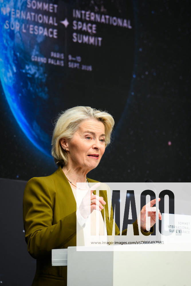 Ursula von der Leyen, President of the European Commission, at the International Space Summit at the Grand Palais in Paris, France, on September 10, 2026. Caught between the United States and China, Europe intends to defend its position at the first international summit in Paris—an event snubbed by the American giants and one that the German chancellor, despite being a co-organizer, is not attending Eric Tschaen Pool Bestimage International Space Summit at the Grand Palais in Paris on September 10, 2026 Caught between the United States and China, Europe intends to defend its position at the first international summit in Paris—an event snubbed by the American giants and attended without the German chancellor, one of the event’s co-hosts Par