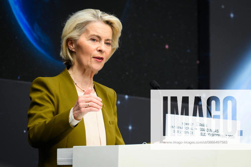 Ursula von der Leyen, President of the European Commission, at the International Space Summit at the Grand Palais in Paris, France, on September 10, 2026. Caught between the United States and China, Europe intends to defend its position at the first international summit in Paris—an event snubbed by the American giants and one that the German chancellor, despite being a co-organizer, is not attending Eric Tschaen Pool Bestimage International Space Summit at the Grand Palais in Paris on September 10, 2026 Caught between the United States and China, Europe intends to defend its position at the first international summit in Paris—an event snubbed by the American giants and attended without the German chancellor, one of the event’s co-hosts Par