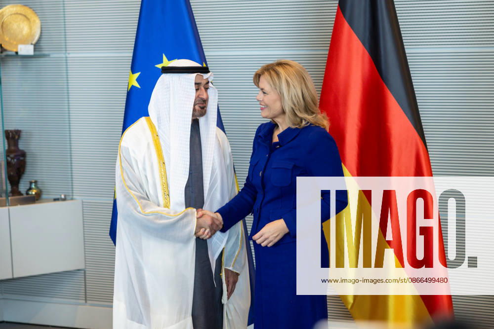 State visit by His Highness Sheikh Mohammed bin Zayed Al Nahyan, President of the United Arab Emirates, to the Federal Republic of Germany, Berlin, September 10, 2026 The President of the German Bundestag, Julia Klöckner, welcomes the President of the United Arab Emirates, Sheikh Mohammed bin Zayed Al Nahyan, to the German Bundestag in Berlin