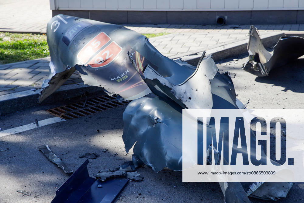 The aftermath of a Russian drone strike on a petrol station is pictured in the Holosiivskyi district of Kyiv, Ukraine, September 10, 2026. Russian forces targeted the petrol station, injuring four people. A car caught fire on the premises, and a public transport stop was also damaged. (Photo by Marianna Kotyk Ukrinform) Russian drone strikes petrol station in Kyiv’s Holosiivskyi district