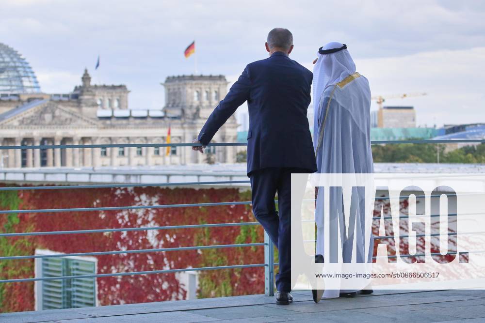 Berlin, Germany, September 10, 2026, Federal Chancellery: State visit by His Highness the President of the United Arab Emirates, Federal Chancellor Friedrich Merz (CDU), and Muhammad bin Zayid Al Nahyan