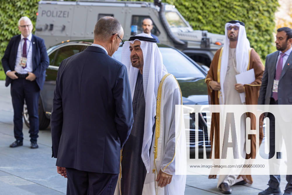 State visit by His Highness the President of the United Arab Emirates, Sheikh Mohammed bin Zayed Al Nahyan, to the Federal Republic of Germany; Berlin, September 10, 2026; Federal Chancellor Friedrich Merz welcomes the President of the United Arab Emirates, Sheikh Mohammed bin Zayed Al Nahyan, at the Federal Chancellery