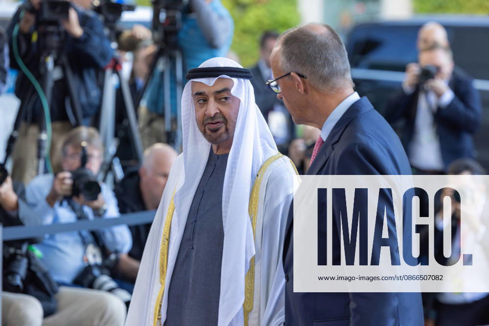 State Visit by His Highness the President of the United Arab Emirates, Sheikh Mohammed bin Zayed Al Nahyan, to the Federal Republic of Germany; Berlin, September 10, 2026—Chancellor Friedrich Merz welcomes the President of the United Arab Emirates, Sheikh Mohammed bin Zayed Al Nahyan, at the Federal Chancellery