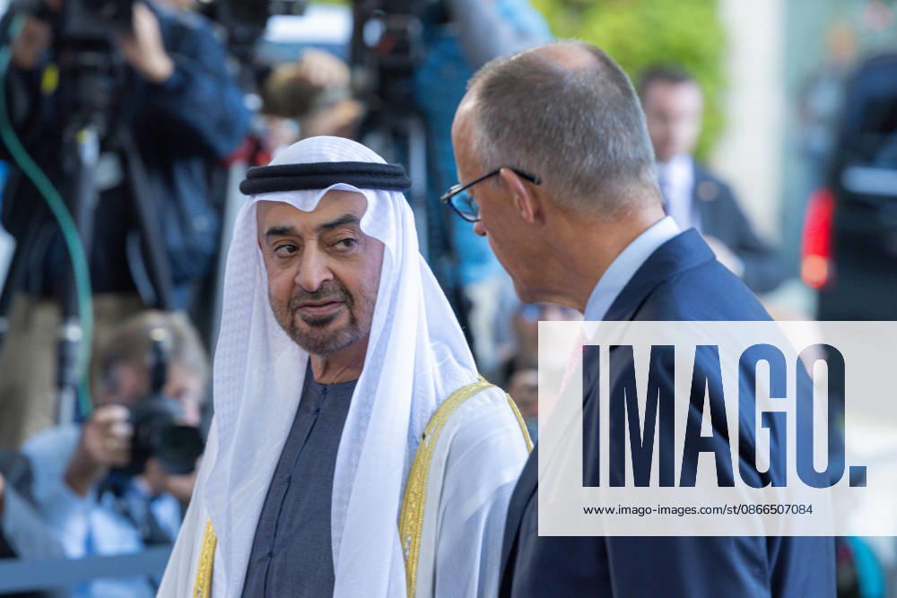 State Visit by His Highness the President of the United Arab Emirates, Sheikh Mohammed bin Zayed Al Nahyan, to the Federal Republic of Germany; Berlin, September 10, 2026—Chancellor Friedrich Merz welcomes the President of the United Arab Emirates, Sheikh Mohammed bin Zayed Al Nahyan, at the Federal Chancellery