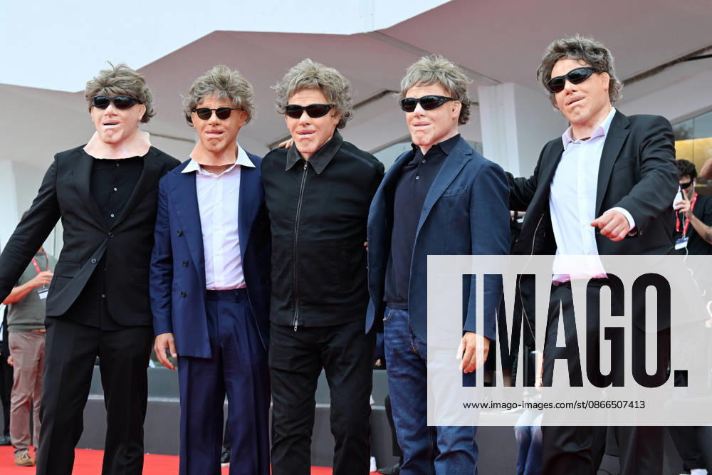 Marco Pianigiani, Francesco Carrozzini, Renzo Rosso, Lorenzo Mieli, and Roberto Beragnoli wear masks on the red carpet for the film Be Brave, at the 83rd Venice Film Festival. Venice, September 10, 2026 Venice Italy - ZUMAa289 20260910_zia_a289_101