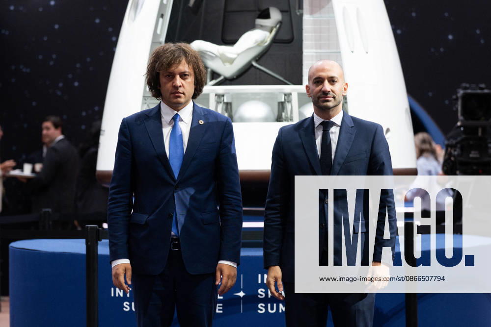 Arrivals at the International Space Summit - Paris French Junior Minister for Europe Benjamin Haddad welcomes Georgia s Prime Minister Irakli Kobakhidze at the International Space Summit at the Grand Palais in Paris, France on September 10, 2026. Photo by Jeanne Accorsini Pool ABACAPRESS.COM Paris France