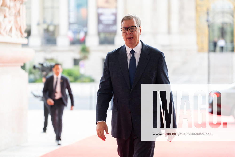 Arrivals at the International Space Summit - Paris Serbian President Aleksandar Vucic arrives at the International Space Summit at the Grand Palais in Paris, France on September 10, 2026. Photo by Jeanne Accorsini Pool ABACAPRESS.COM Paris France