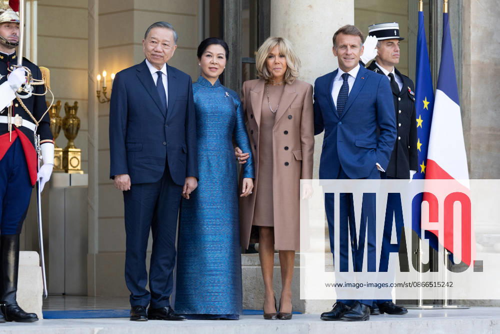 Emmanuel Macron welcomes Vietnamese President for a meeting - Paris French President Emmanuel Macron and his wife Brigitte Macron pose with Vietnam s President To Lam and his wife Ngo Phuong Ly prior to a meeting at the Elysee Palace in Paris on September 10, 2026. Photo by Raphael Lafargue ABACAPRESS.COM Paris France