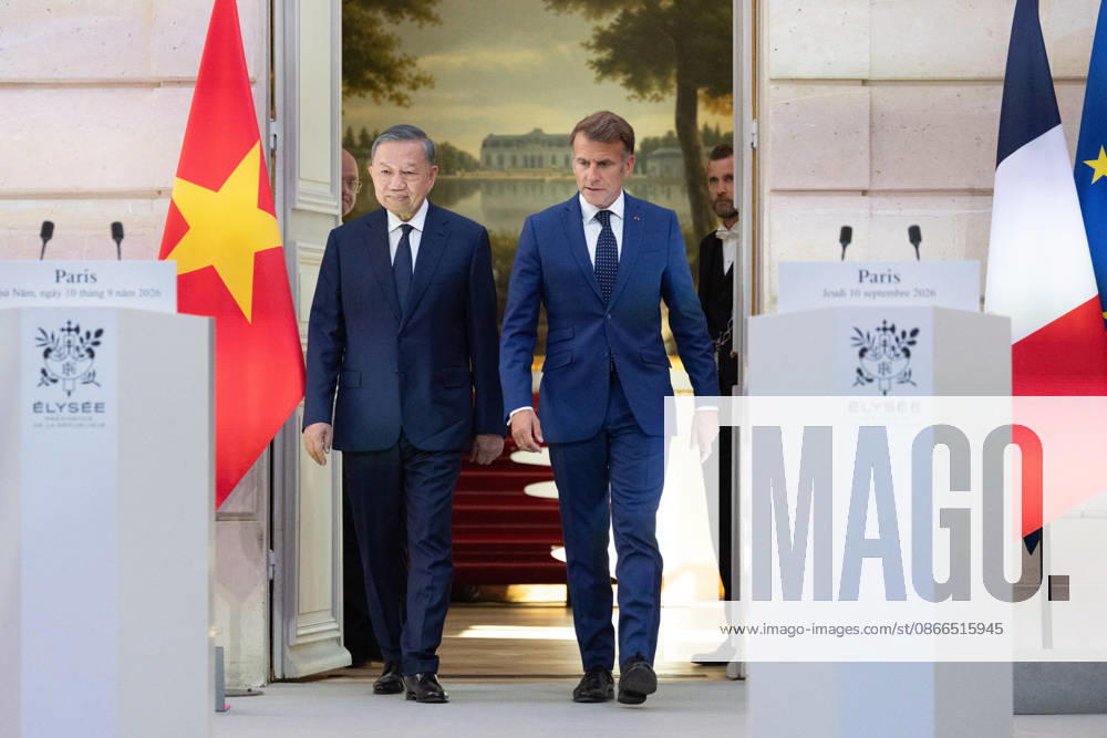 Bilateral Talks at The Elysse Between Emmanuel Macron and To Lam - Paris Vietnam s President To Lam, French President Emmanuel Macron during bilateral talks at the Elysee Palace in Paris on September 10, 2026. Photo by Raphael Lafargue ABACAPRESS.COM Paris France