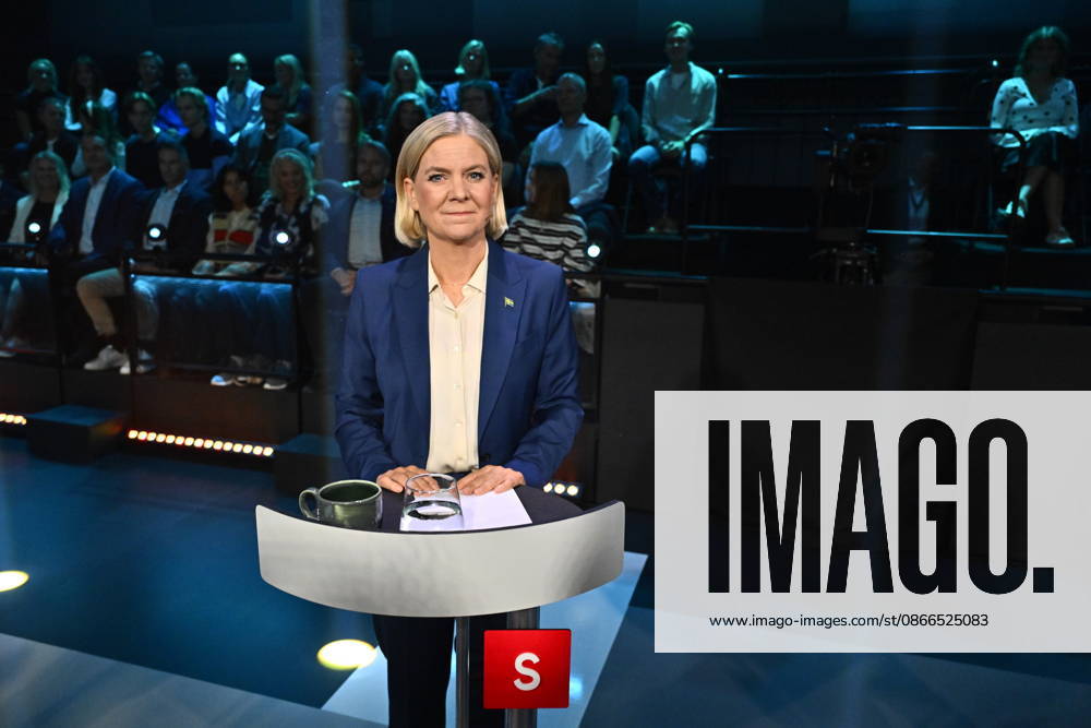 STOCKHOLM, SWEDEN 20260910 Social Democratic Party leader Magdalena Andersson (S) in the studio ahead of TV4’s election debate in Stockholm, Sweden, on Sept. 10, 2006. General elections will be held in Sweden on Sept. 13. STOCKHOLM, SWEDEN