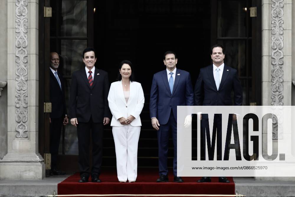 US Secretary of State Marco Rubio is welcomed by Peruvian President Keiko Fujimori in Peru LIMA, PERU - SEPTEMBER 10: U.S. Secretary of State Marco Rubio meets with Peruvian President Keiko Fujimori at the Government Palace on September 10, 2026, in Lima, Peru. Following his visits to Colombia and Ecuador, the Secretary of State arrived in Lima to discuss key issues on the bilateral agenda, including security, the fight against drug trafficking, and trade. Peru is also expected to become part of the so-called Shield of the Americas, a U.S.-led regional security initiative. The meeting marked the first meeting between the governments of Peru and the United States. Klebher Vasquez Anadolu Lima Peru. Editorial use only. Please get in touch