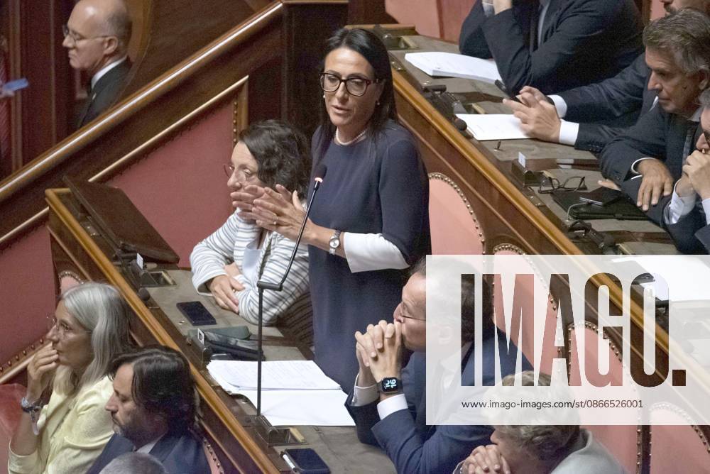IPP Photo by Diego Nangano, Rome, September 10, 2026, Senate of the Republic: Debate on Electoral Reform. Pictured: Valeria Valente (PD). Italy Photo Press World. Copyright