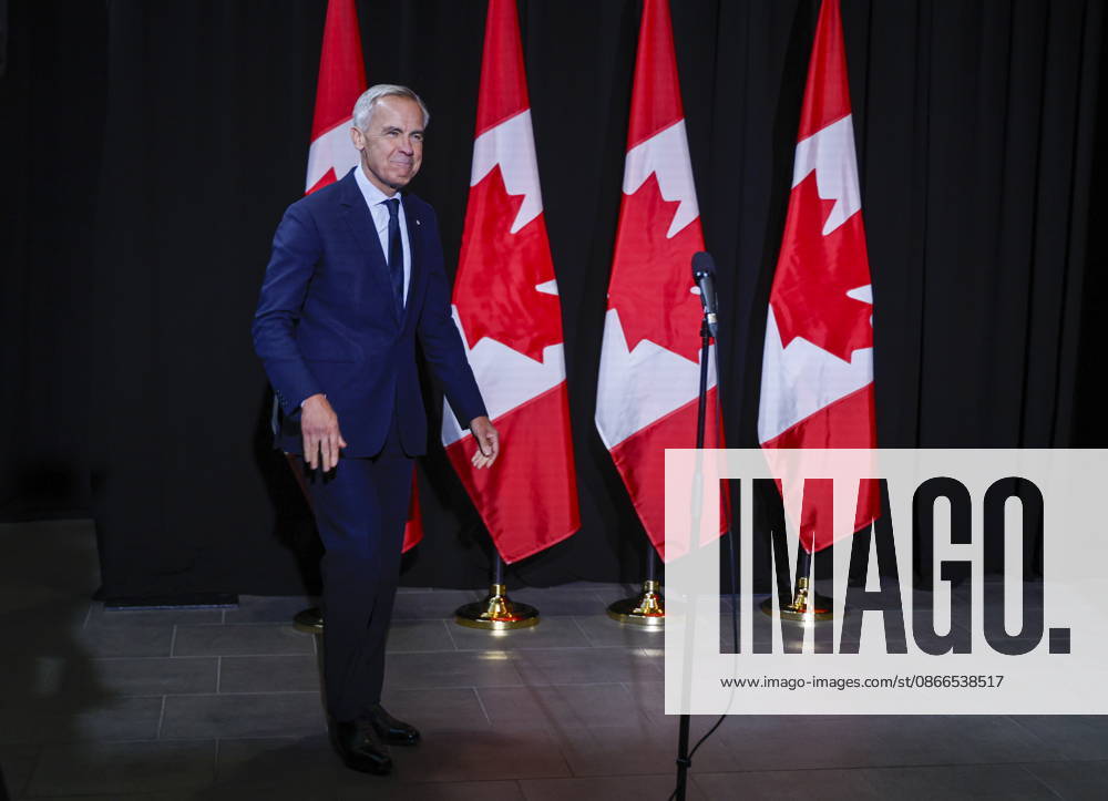 Prime Minister Mark Carney speaks to the media at a cabinet retreat in Banff, Alta., Thursday, Sept. 10, 2026. Banff CANADA - ZUMAc35_ 20260910_zaf_c35_108
